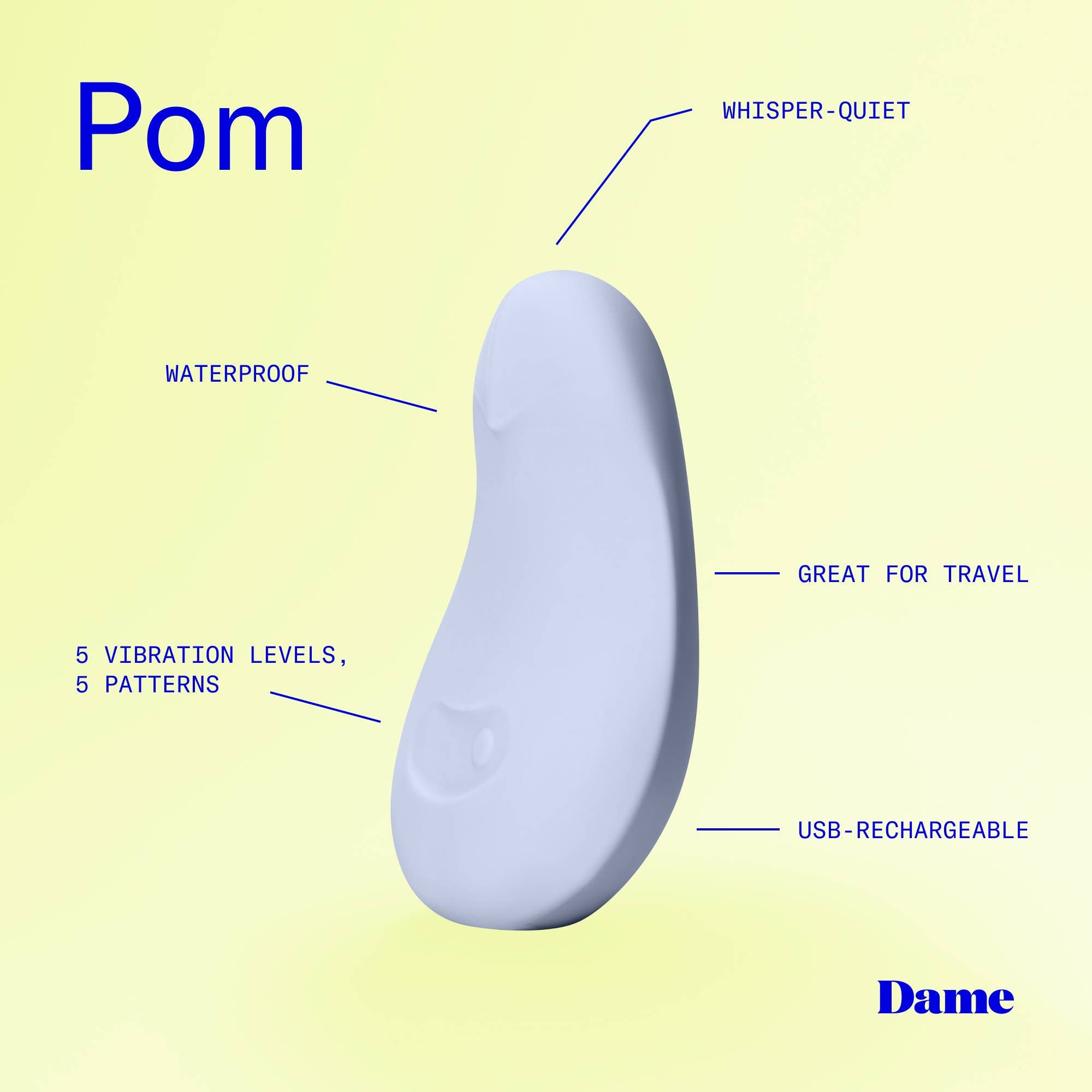 Pom Vibrator - Ice | Flexible Palm Clitoral Massager